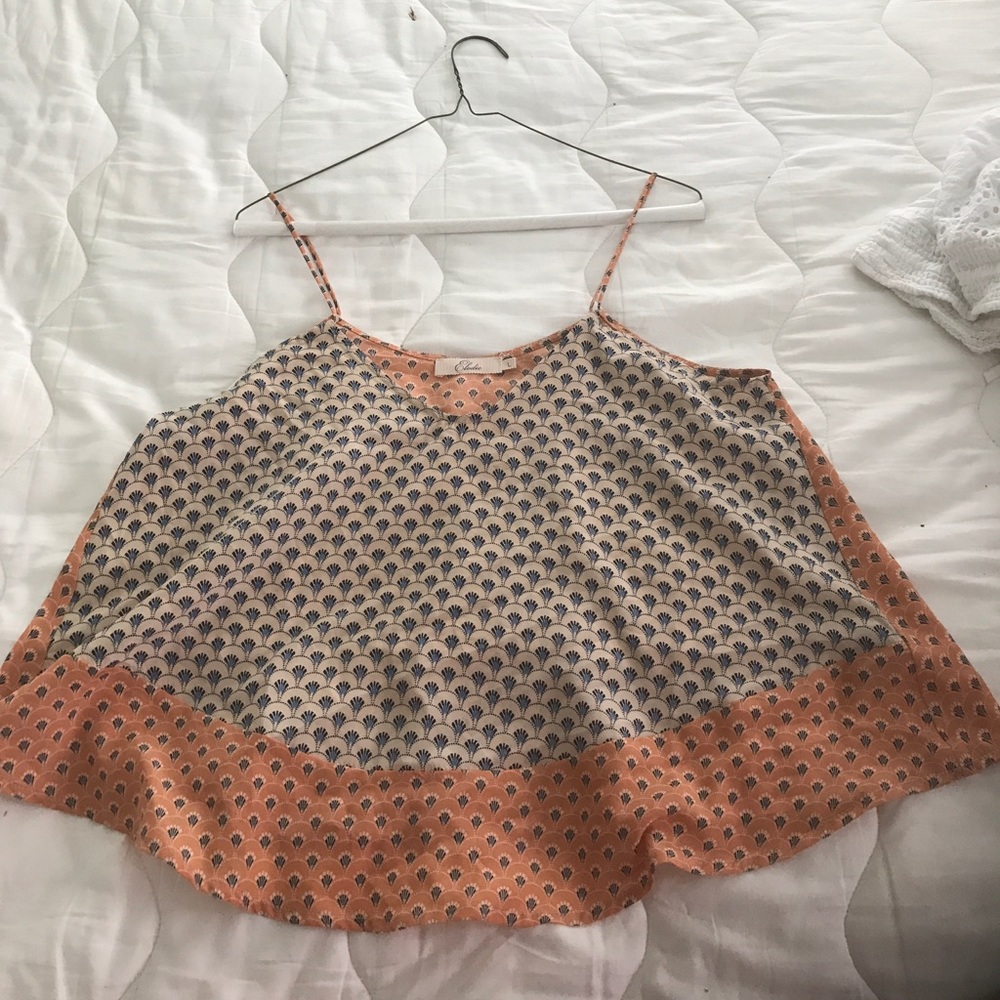Loose-fit patterned blouse