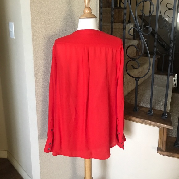 J Crew red blouse - Picture 2 of 2