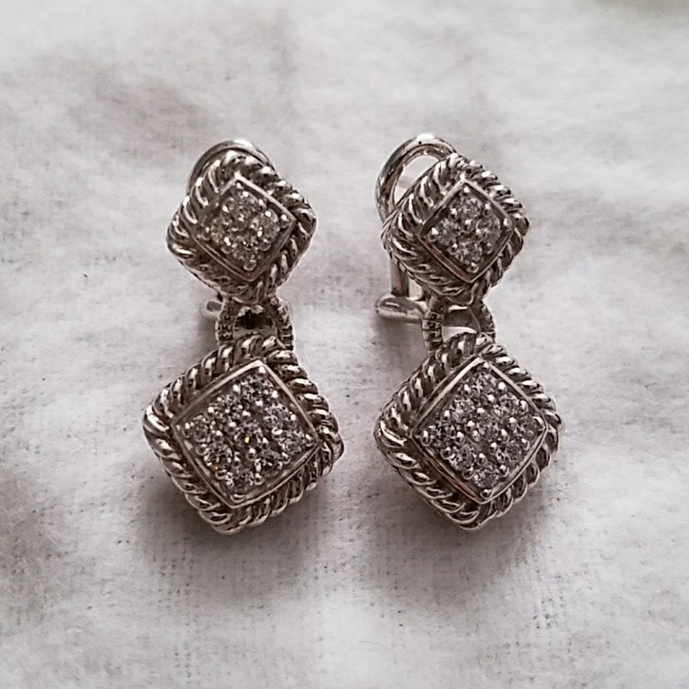 Judith Ripka Sterling Diamonique Earrings