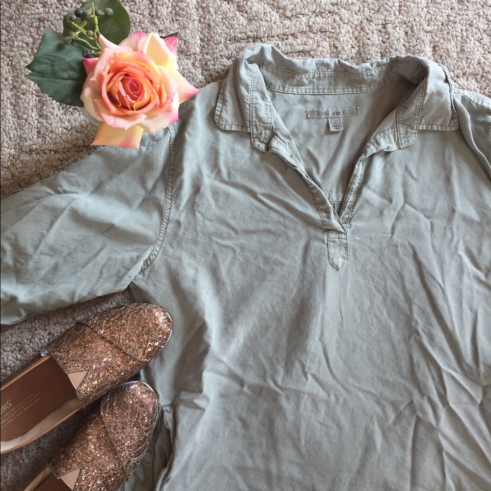 BOG2 • light olive green blouse