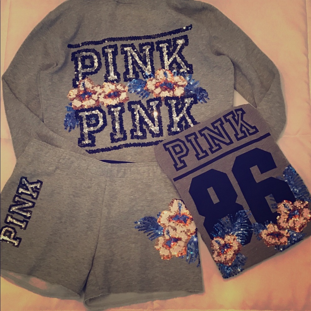 🎀PINK VS Hibiscus Aloha Hawaii Bling 3-in-1 Set🎀
