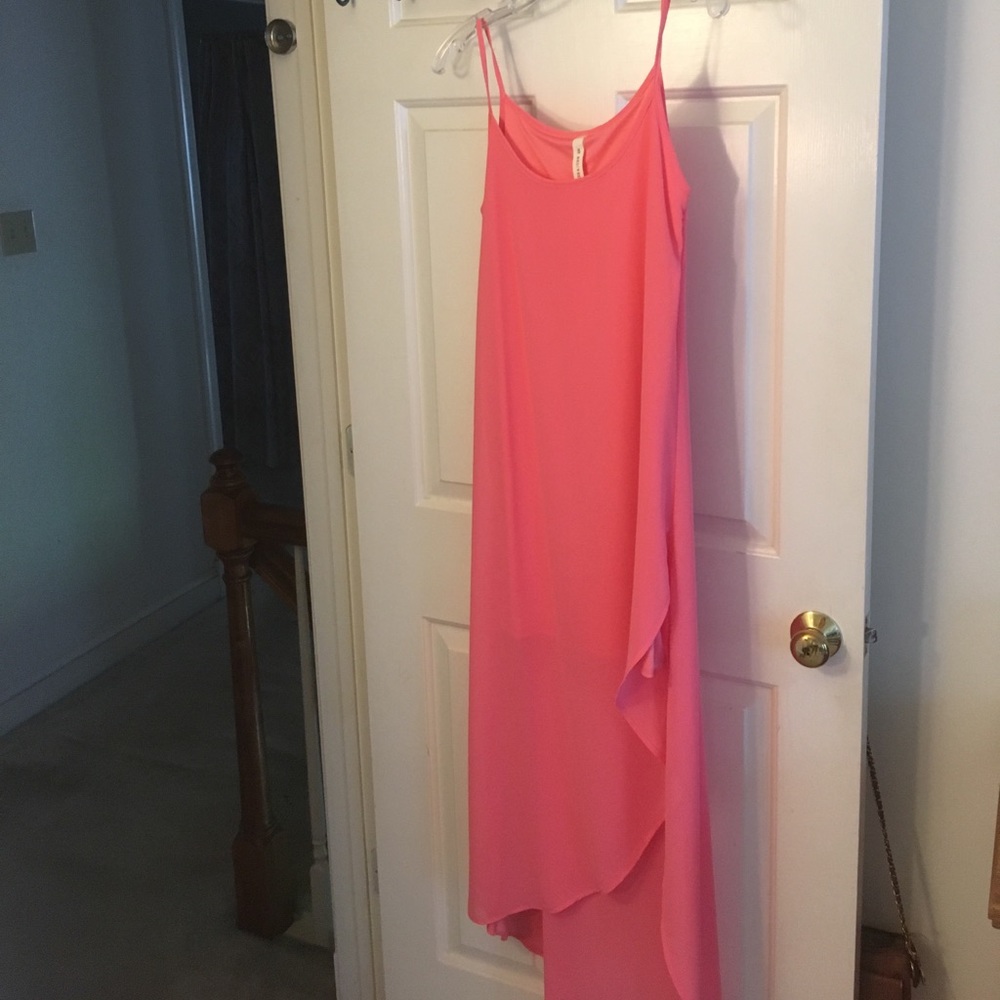 Pink high low dress