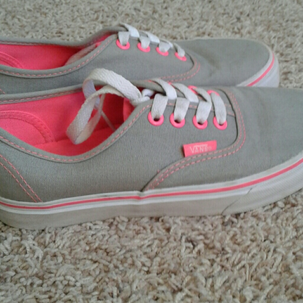 Pink and gray vans
