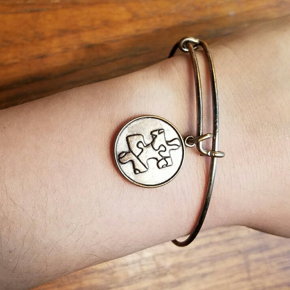 Alex and Ani Jewelry - *RARE* Alex & Ani RETIRED Puzzle Piece Bangle