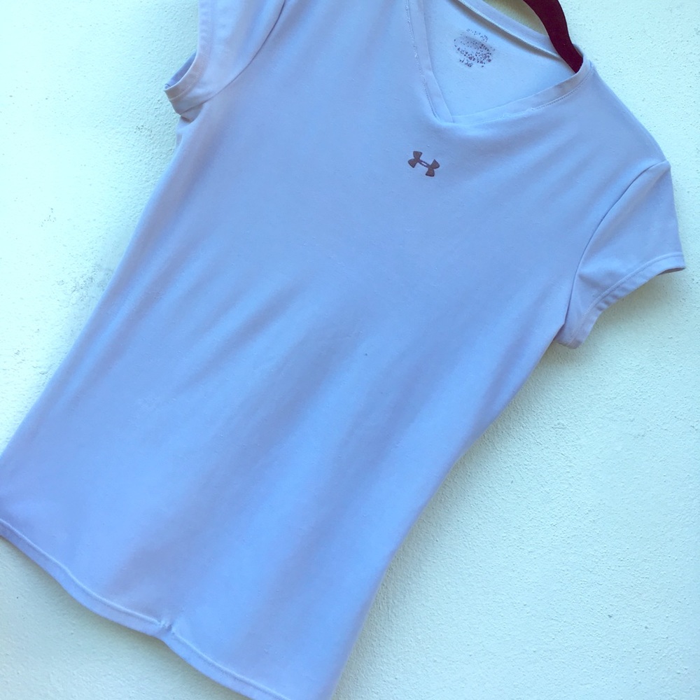 UNDER ARMOR WHITE SHORT SLEEVE T SHIRT