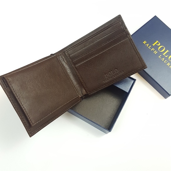 ♂ POLO RALPH LAUREN Brown Bifold Leather Wallet - Picture 3 of 6