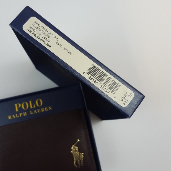 ♂ POLO RALPH LAUREN Brown Bifold Leather Wallet - Picture 2 of 6