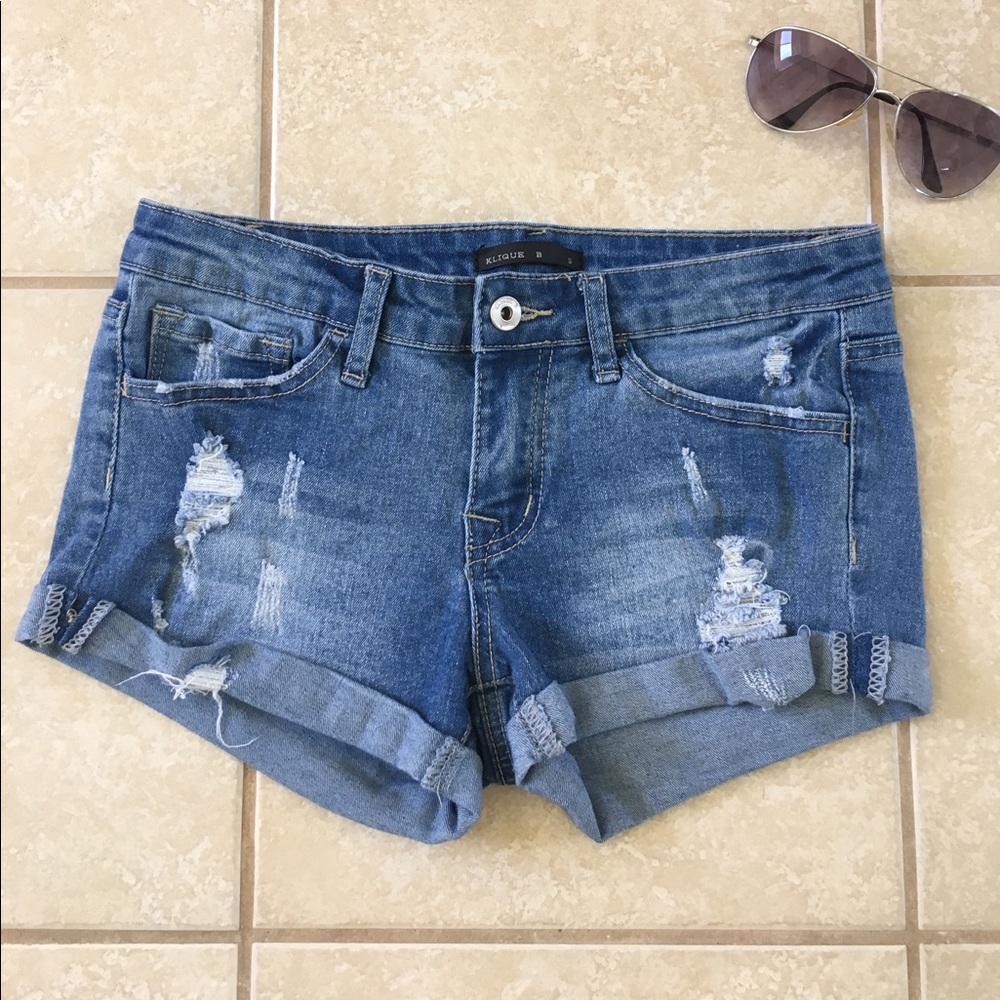 Destroyed Denim Shorts