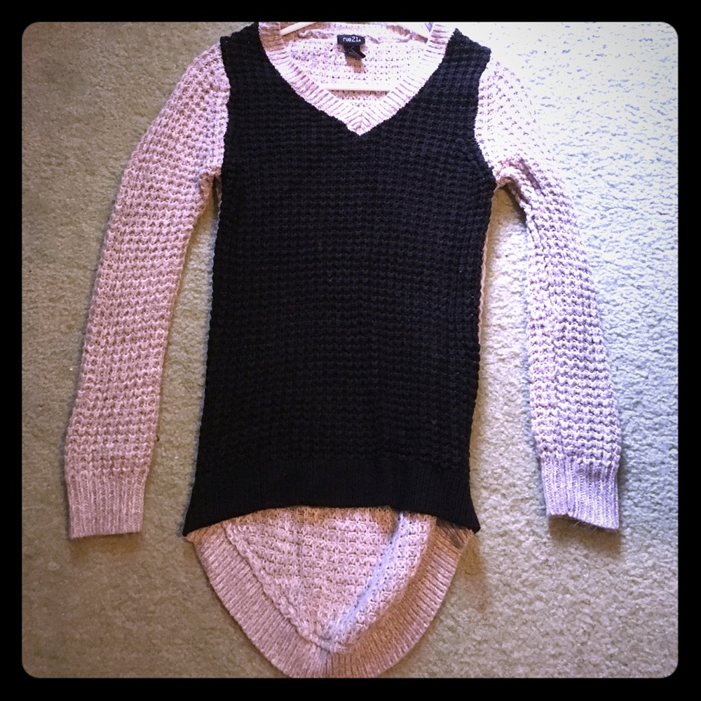 High-low sweater