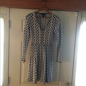 INC Black and White dress