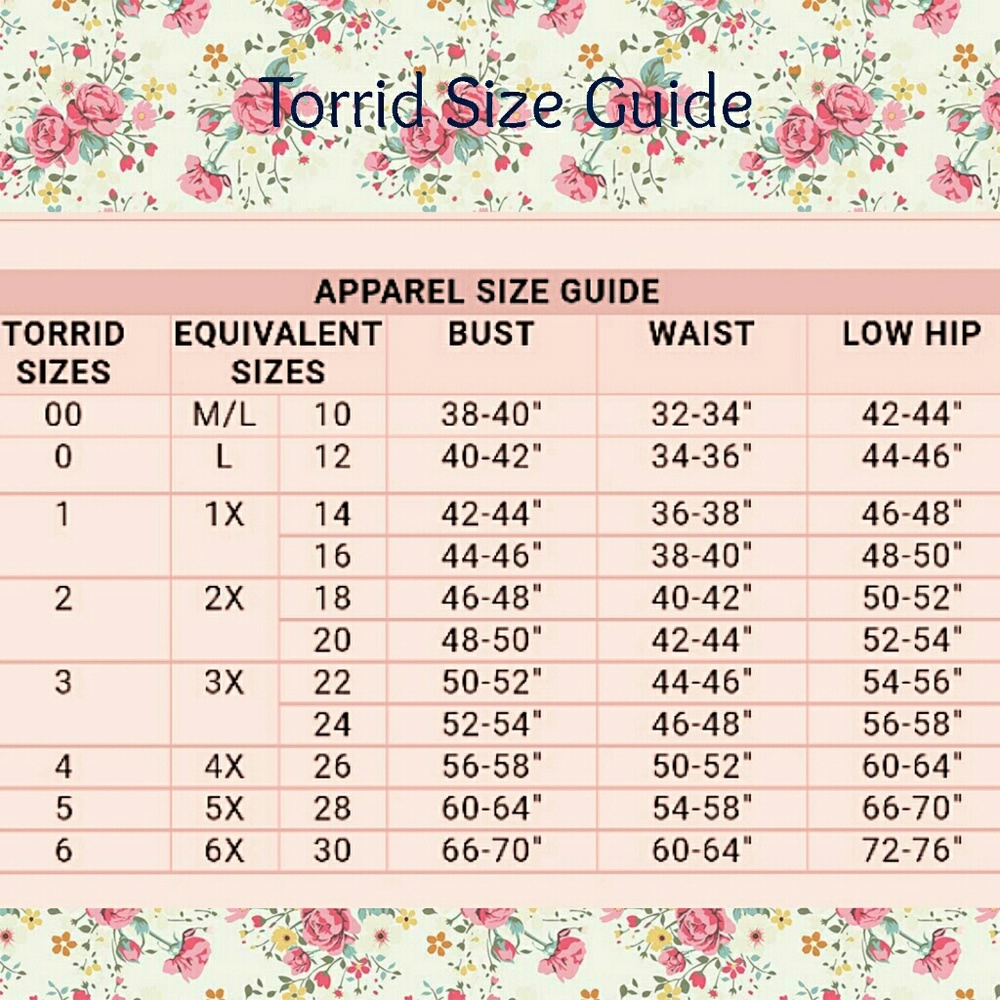 Torrid Size Chart