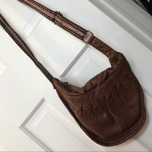 american eagle boho leather crossbody bag