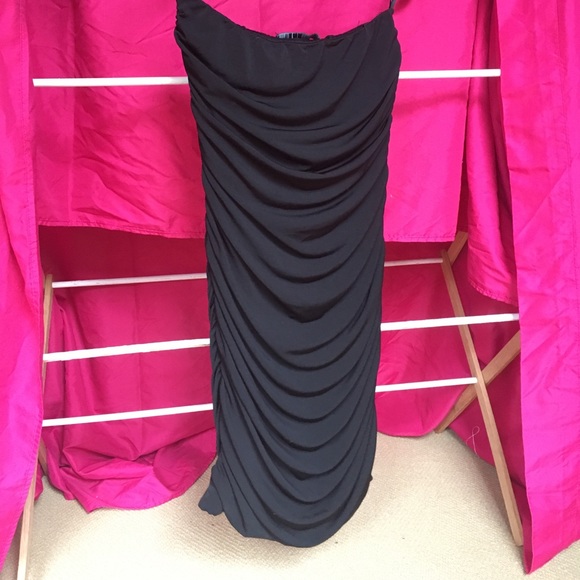 Mini strapless black dress - Picture 2 of 2