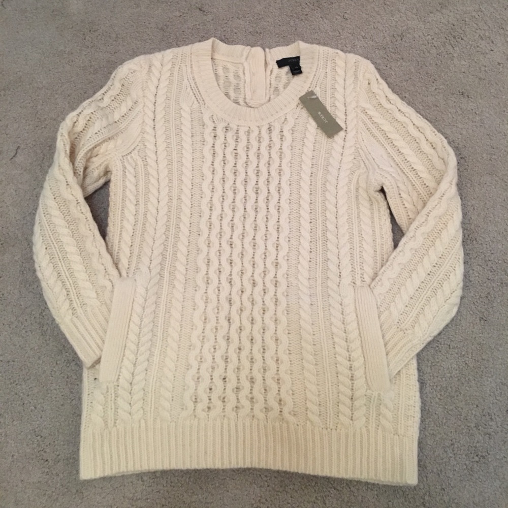 J. Crew Cream Knit Sweater