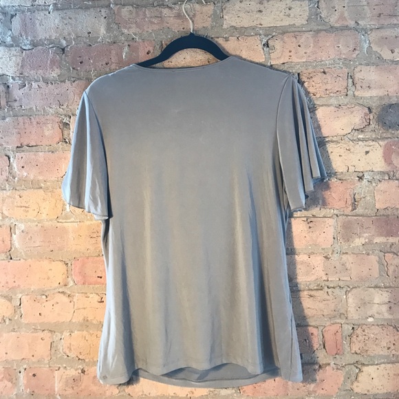 Evan-Picone Silver Gray Illusion Scoop Neck - Picture 4 of 4