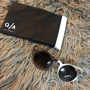 Gold Quay invader "cat eye" style sunglasses