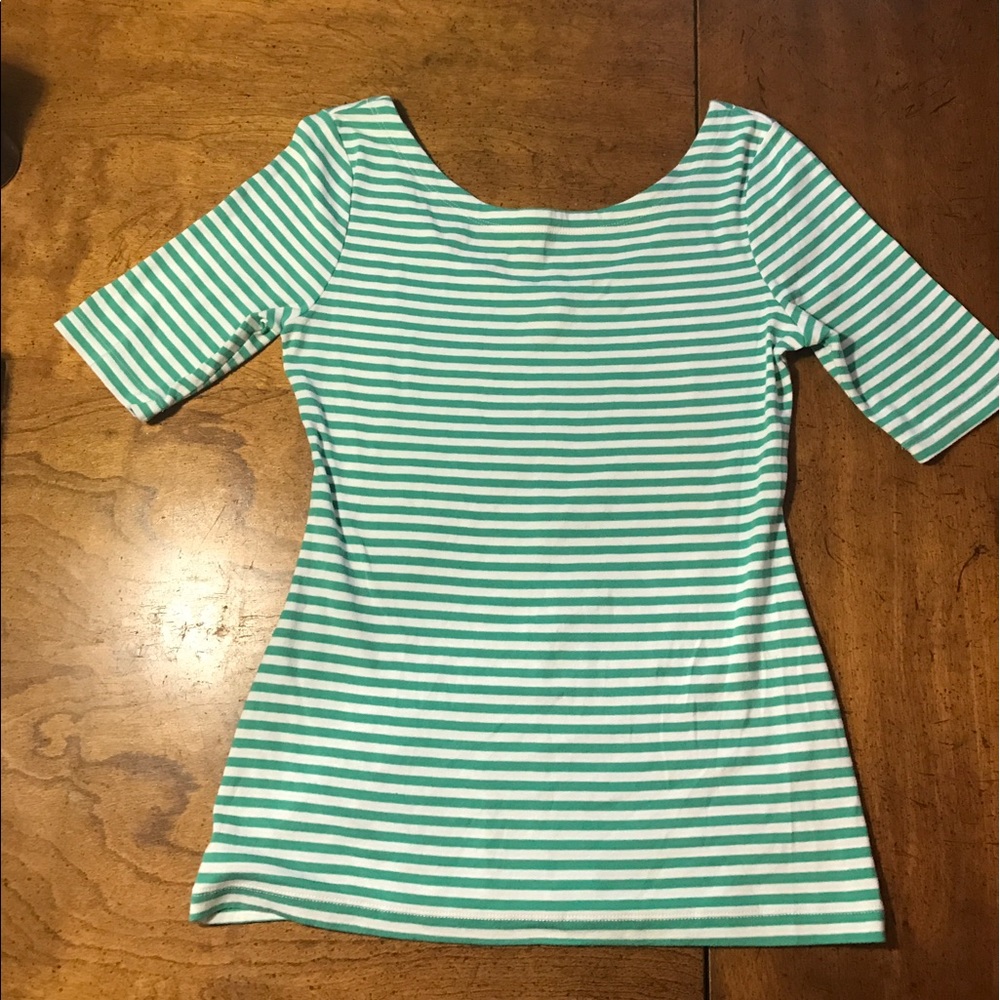 Green Striped Banana Republic Shirt