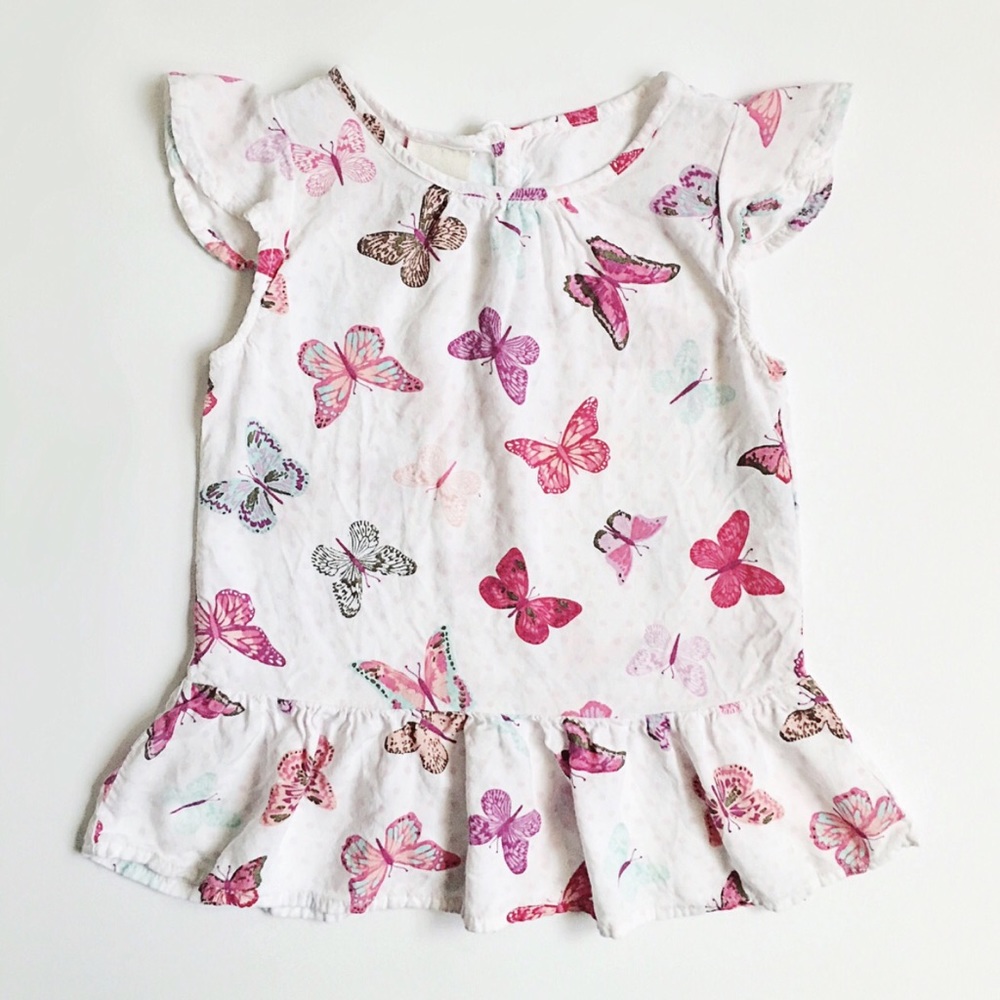 Sonoma Lifestyle Butterfly Peplum Shirt