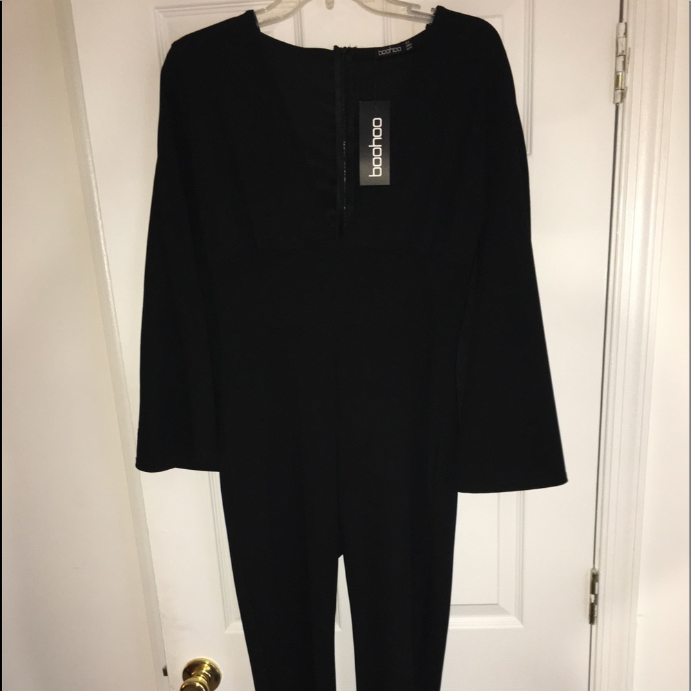 Black cape jumpsuit NWT