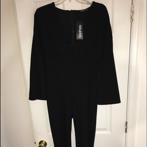 Black cape jumpsuit NWT