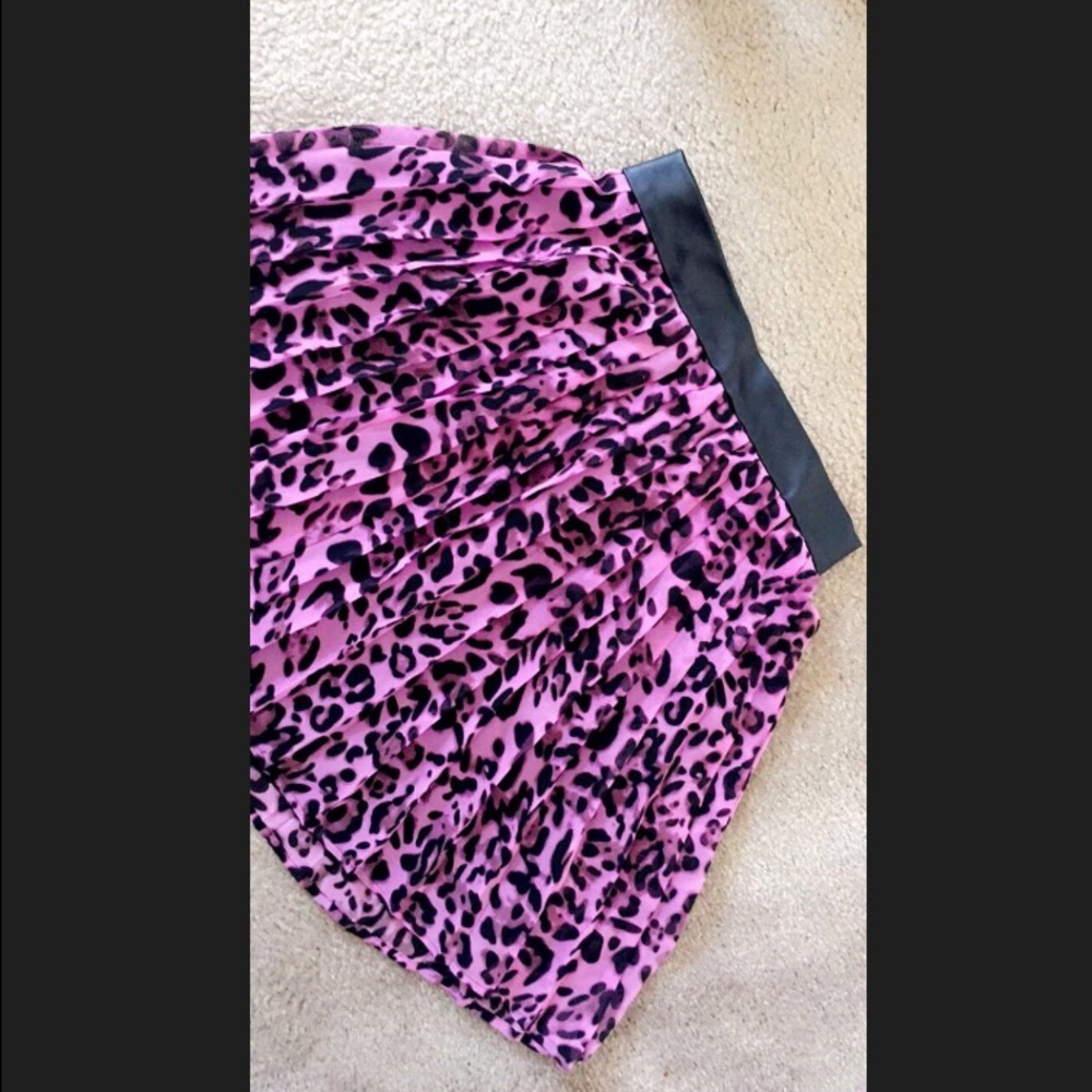 Purple Leopard Print Skirt