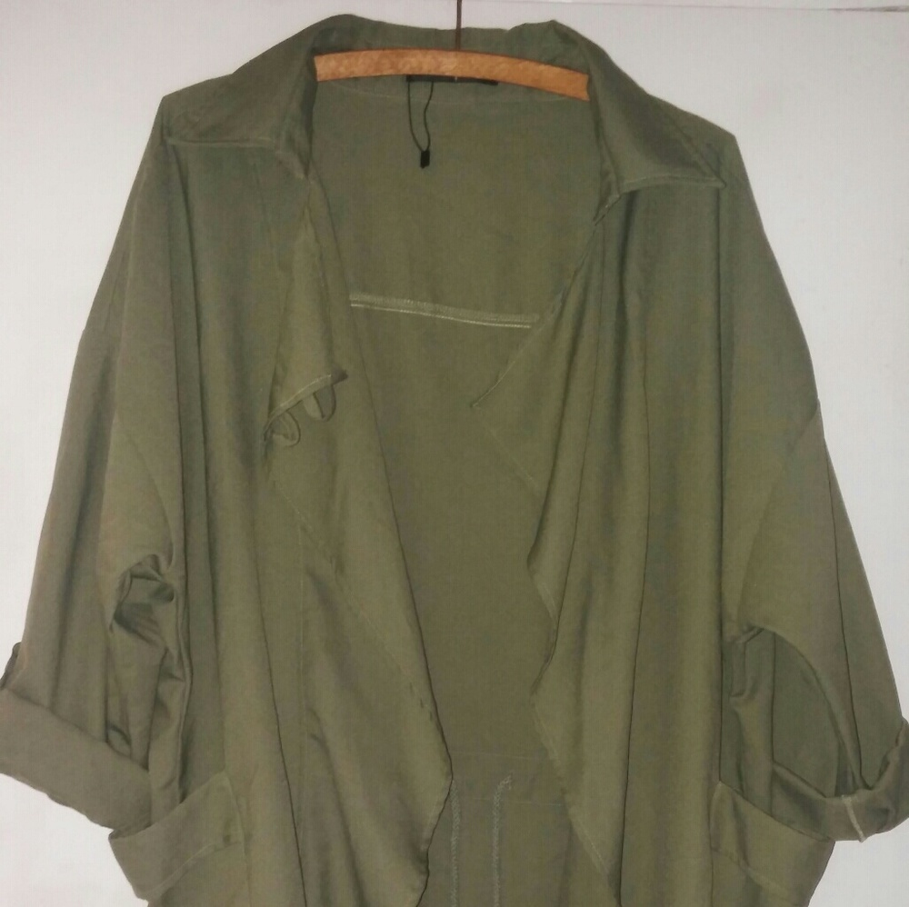 NWOT Army Green Slouchy Jacket 4XL