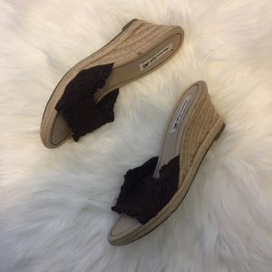 American Eagle Brown Espadrille Wedges