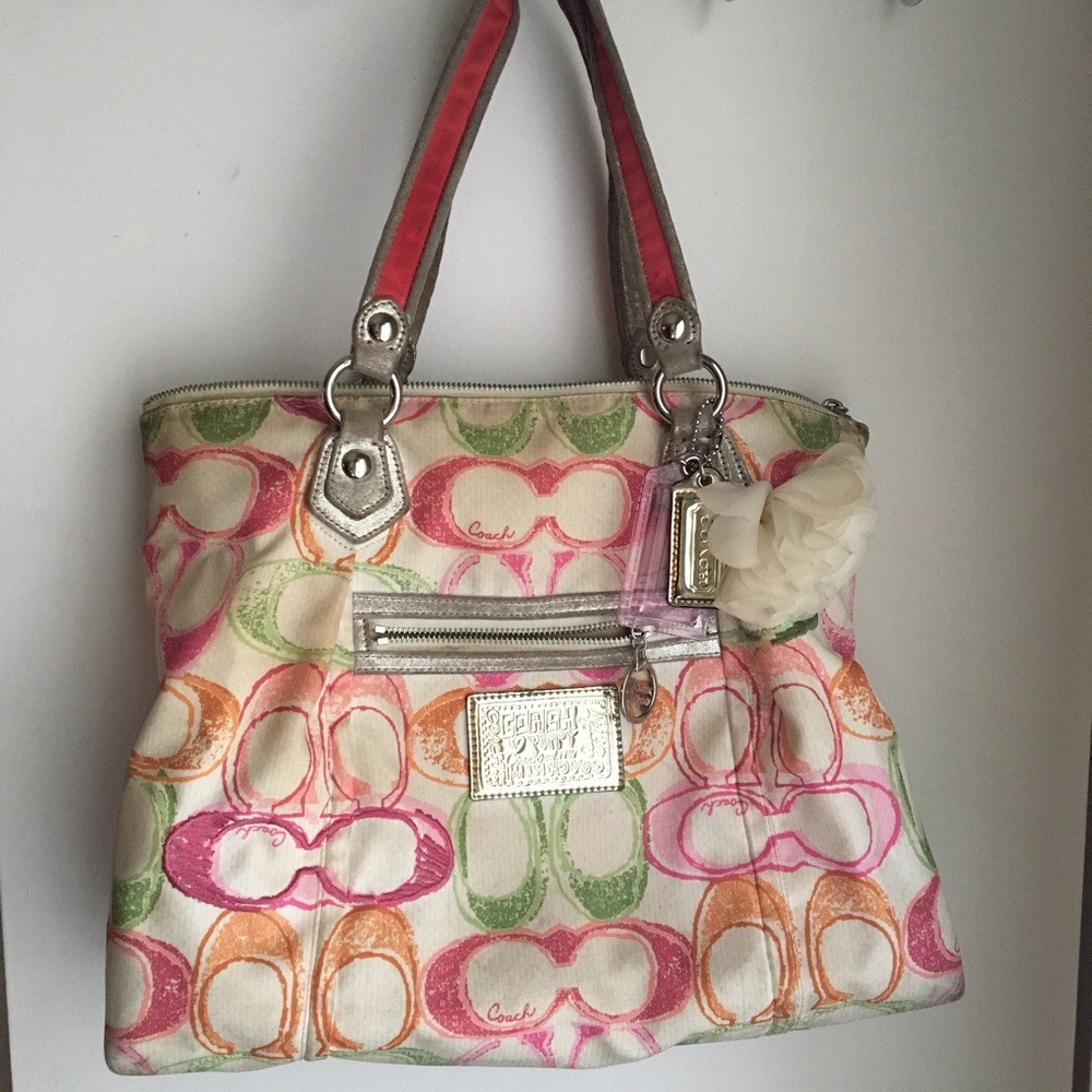 Coach handbag purse poppy