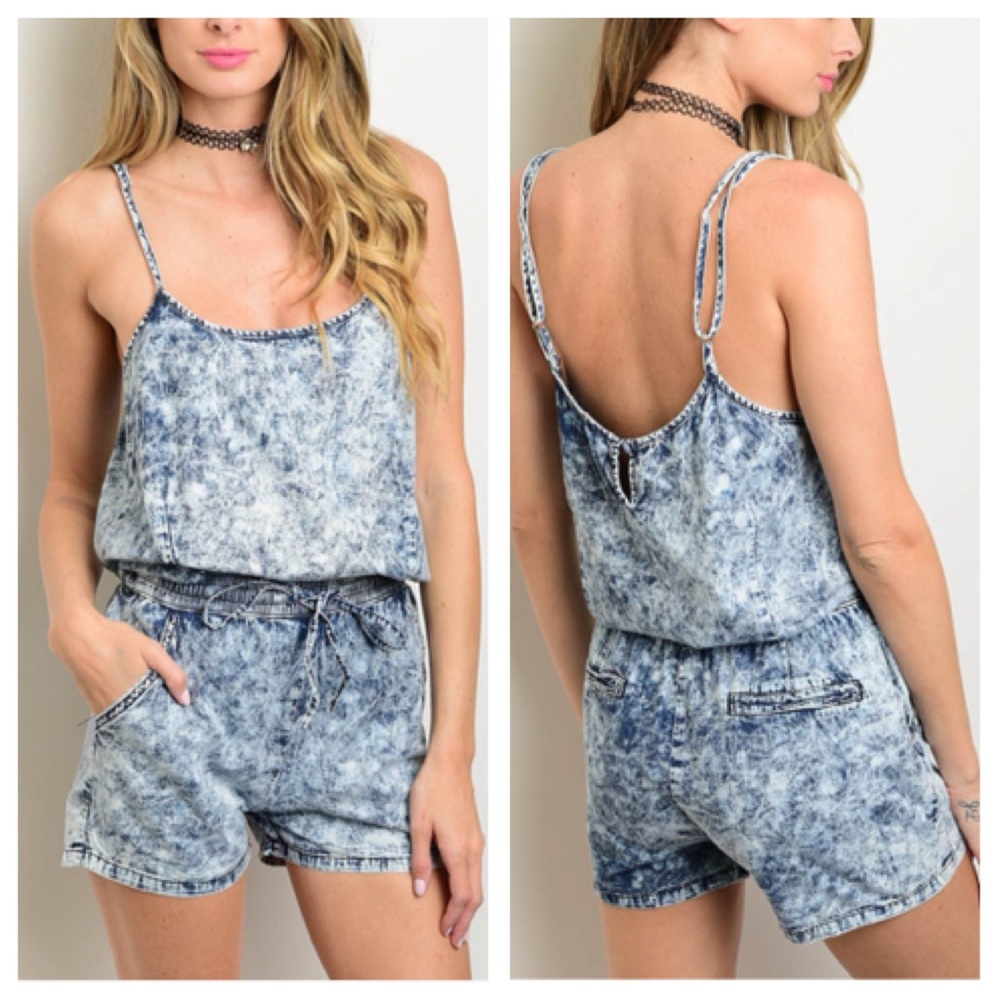 🌵HP🌵Denim Romper - Picture 1 of 6