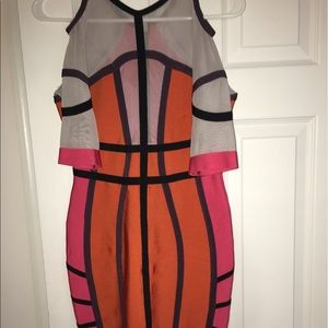 Multi color bandage dress