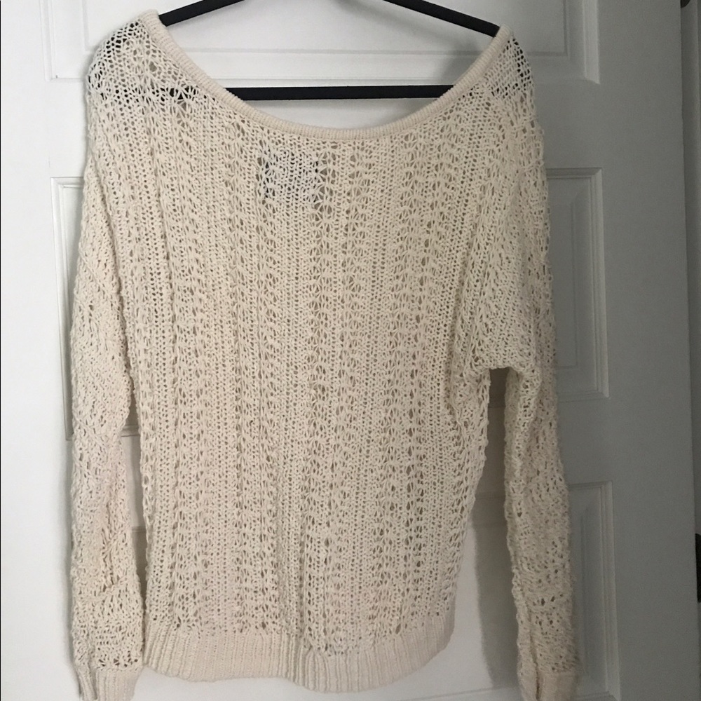cream sweater