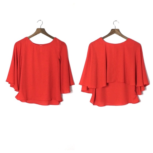 π΅HPπ΅Red Draped Top - Picture 5 of 8