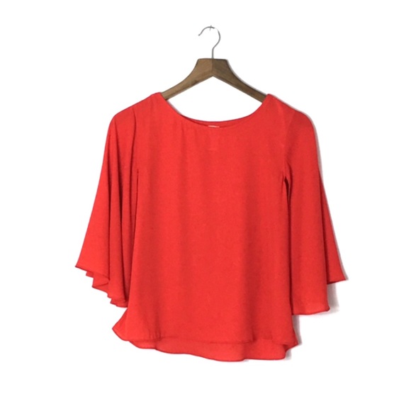 π΅HPπ΅Red Draped Top - Picture 2 of 8