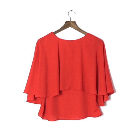 π΅HPπ΅Red Draped Top - Picture 3 of 8