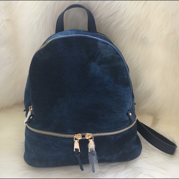denim backpack purse
