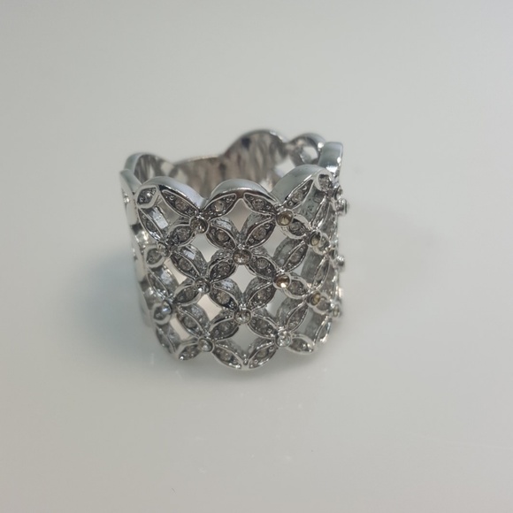 Jewelry - Stainless steel band with cz stones J-392