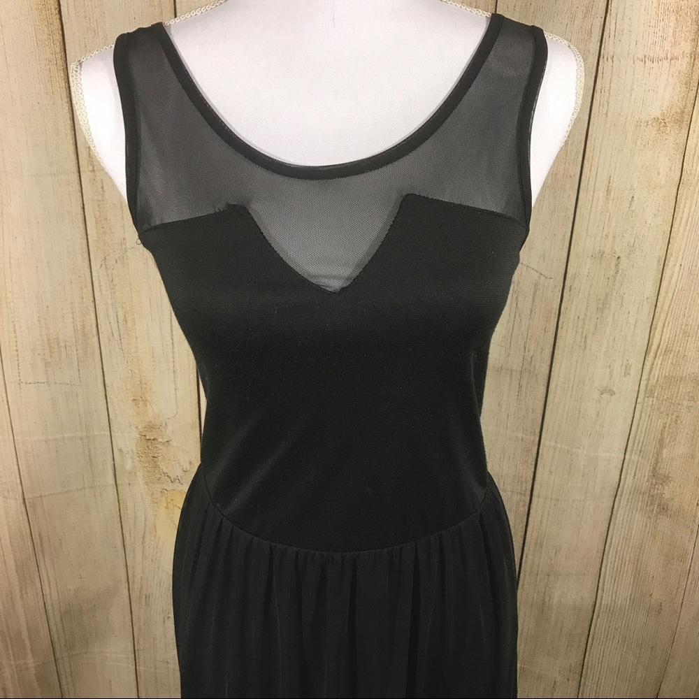 LA Hearts Black Mesh Maxi Dress Size Medium *New*