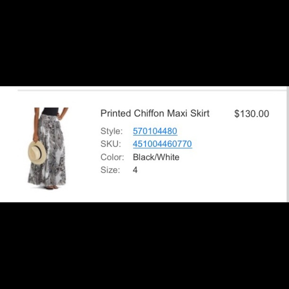 Ann Taylor Chiffon Maxi Skirt