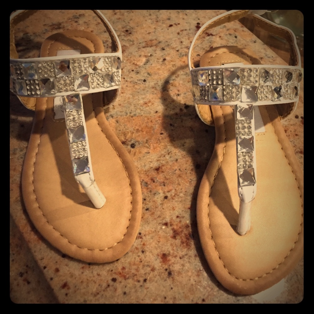 White flip flops