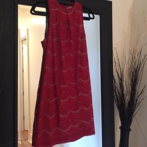 Red lace dress