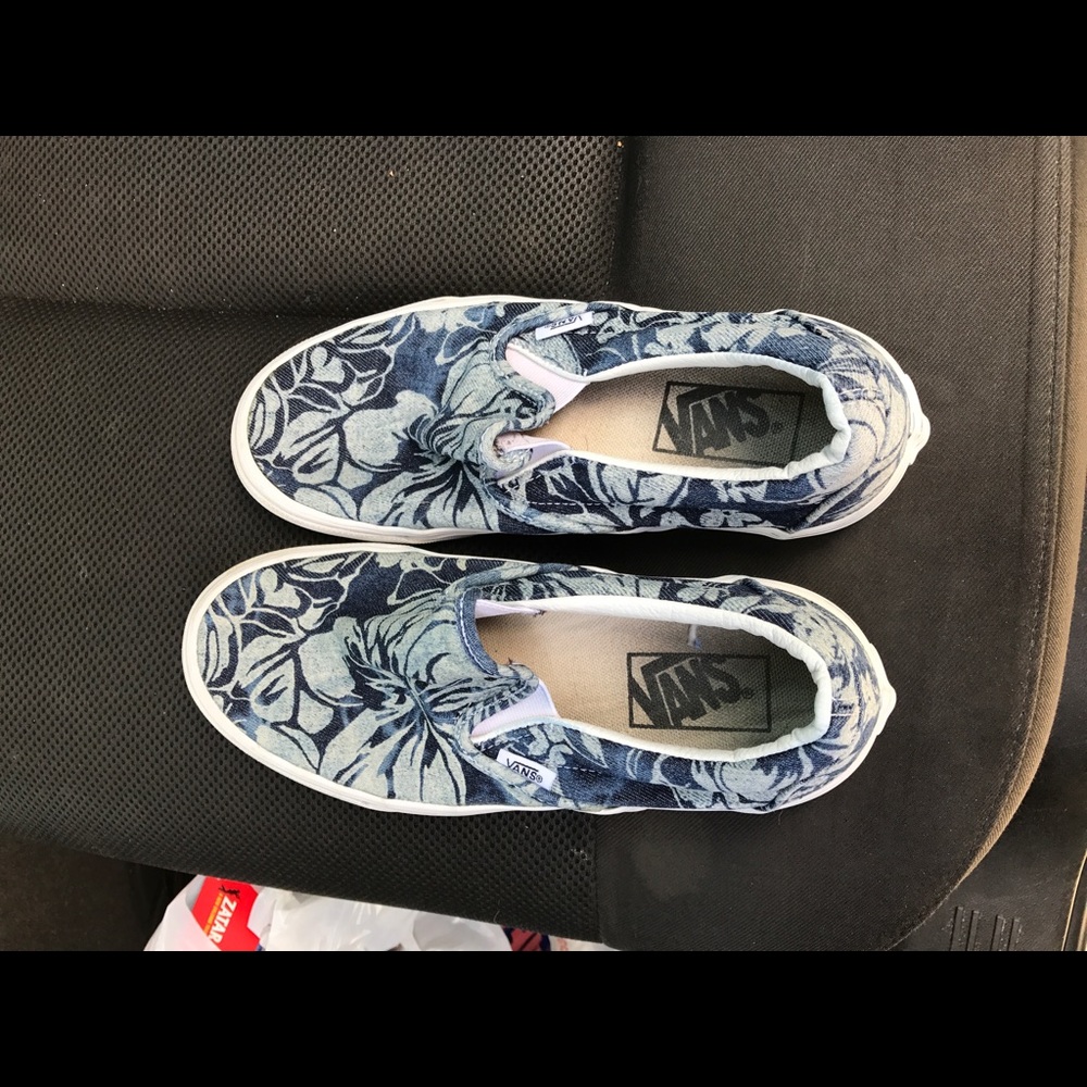 Blue floral vans