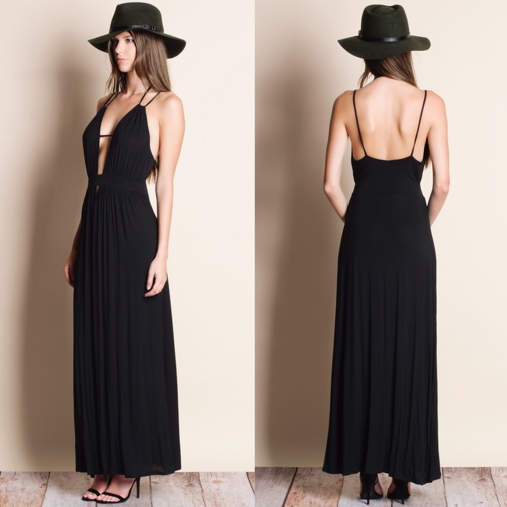 Black Maxi Dress - Picture 2 of 4