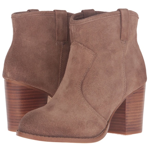 Splendid 100% Suede Dark Tan Ankle Bootie - Picture 6 of 8