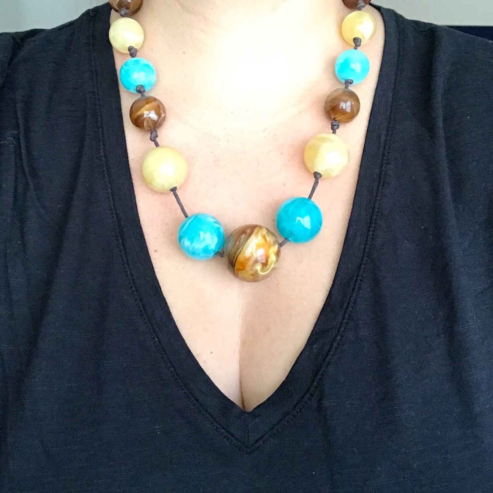 Multi-Colored Marble Necklace