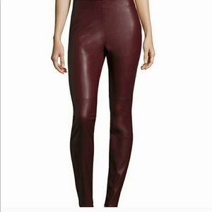 A.N.A Maroon faux leather leggings/pants 😍