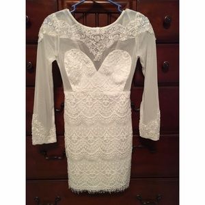 White lace/ mesh beautiful dress