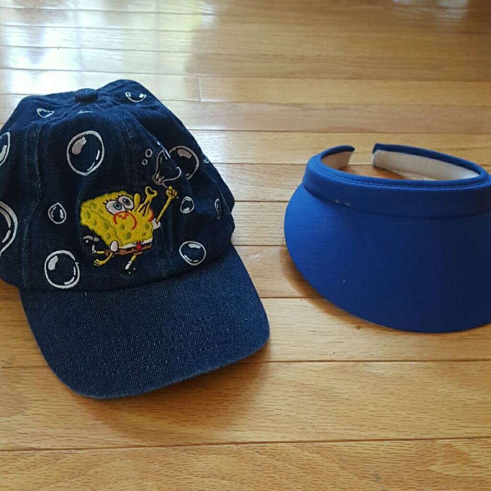SOLD💕 Sponge Bob denim cap & visor