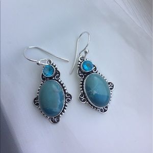 Larimar earrings