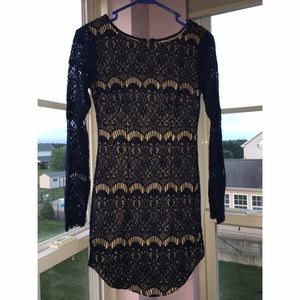 Navy blue/ cream lace dress. New with tags!!