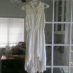 Forever 21 cream white high-low dress S